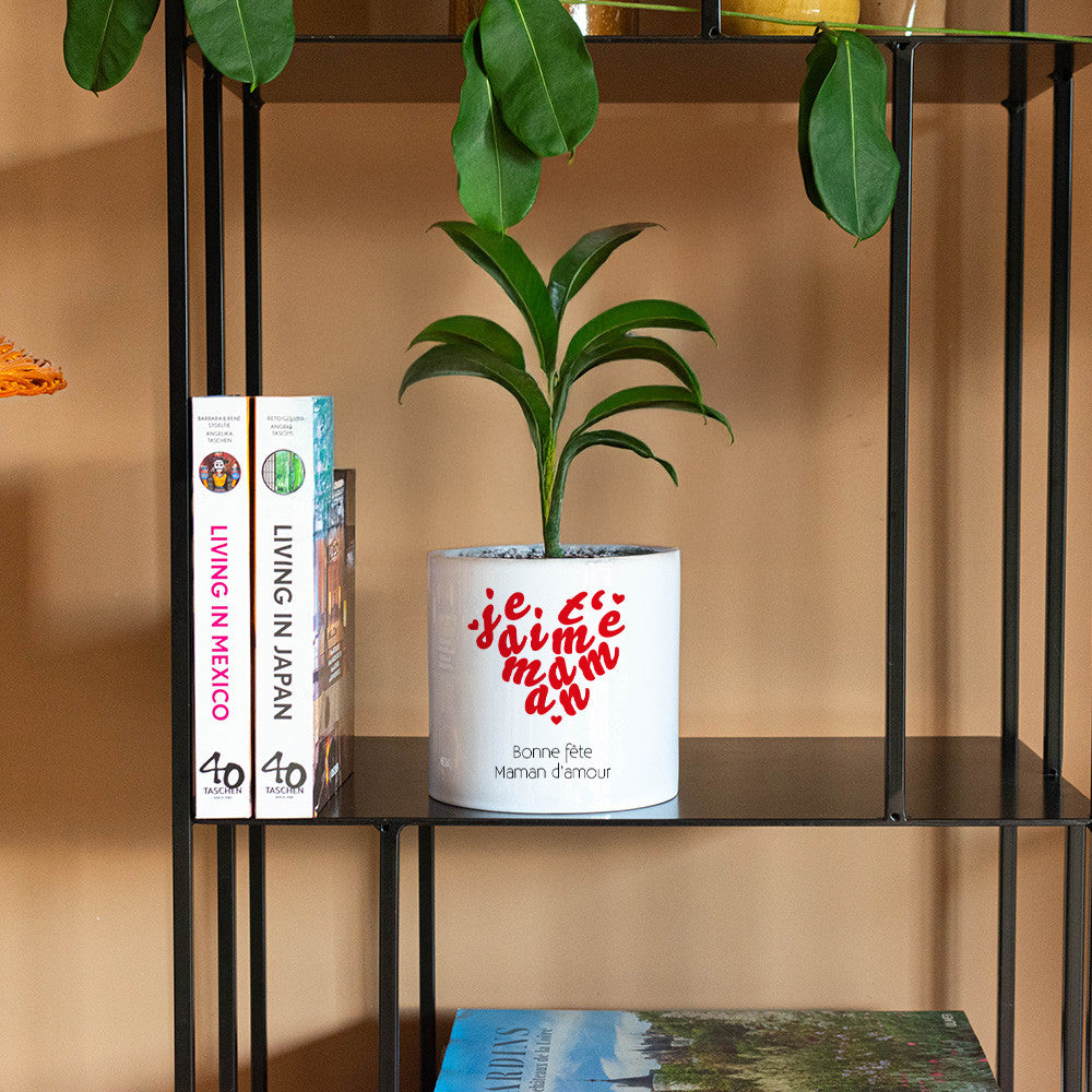 Cache Pot en Céramique Je t'aime Maman à Personnaliser - Cache Pot Original
