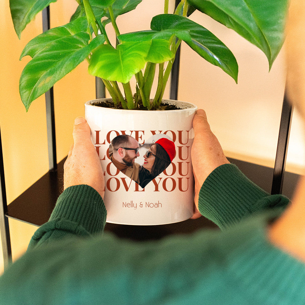 Cache Pot en Céramique Love You à Personnaliser - Cache Pot Original