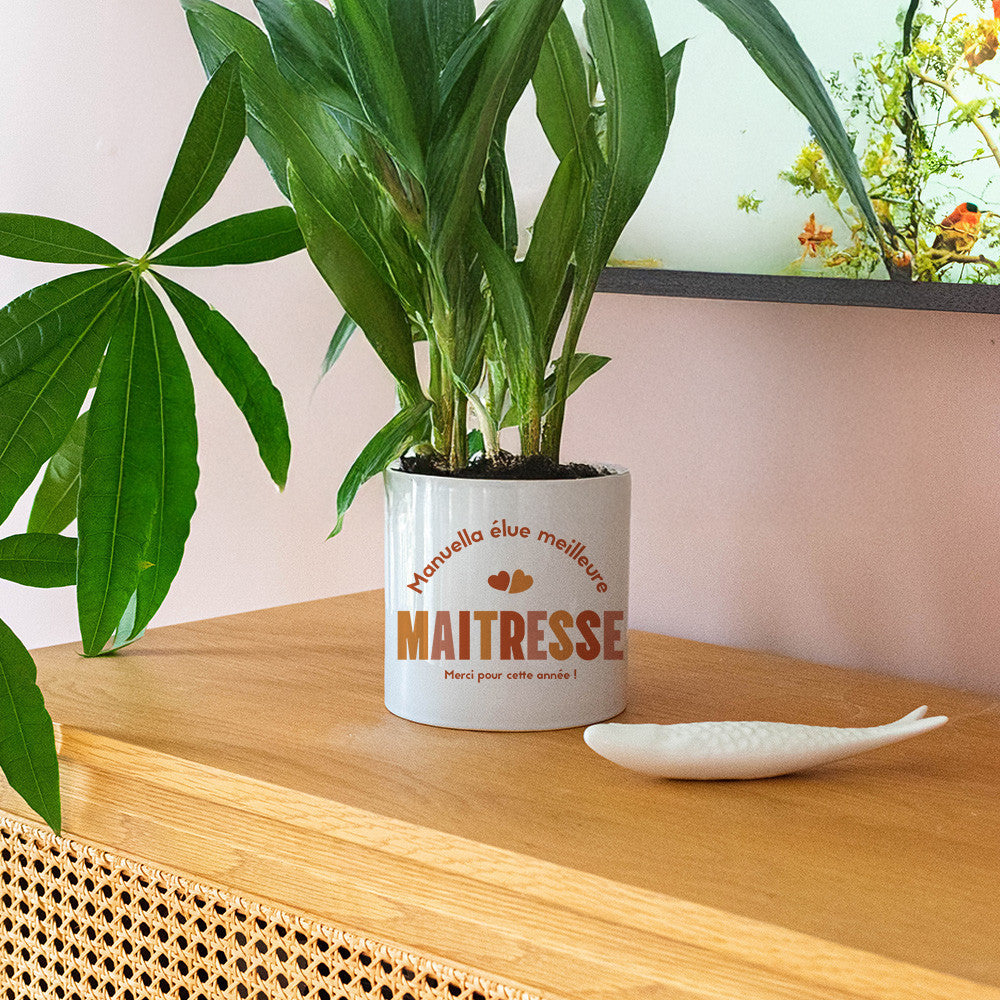 Cache Pot en Céramique Maîtresse à Personnaliser - Cache Pot Original