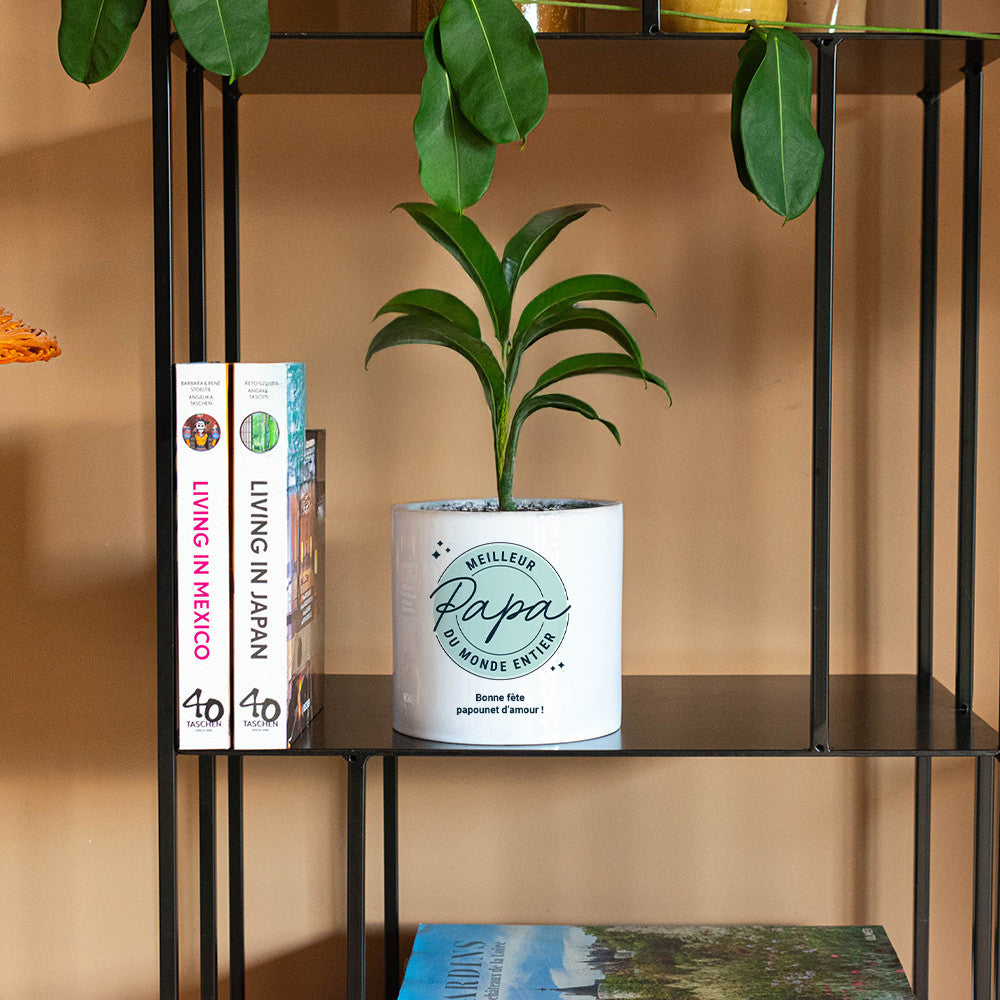 Cache Pot en Céramique Meilleur Papa à Personnaliser - Cache Pot Original