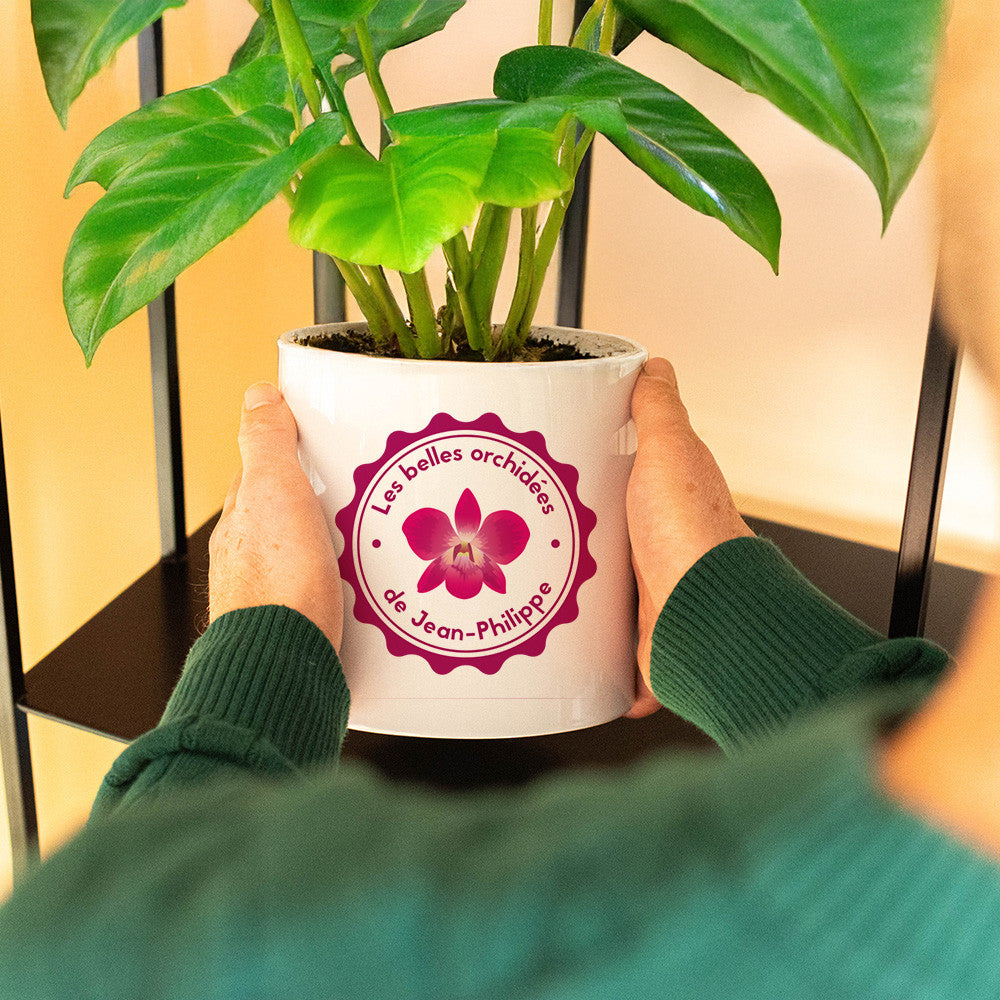 Cache Pot Orchidée à Personnaliser - Cache Pot Original