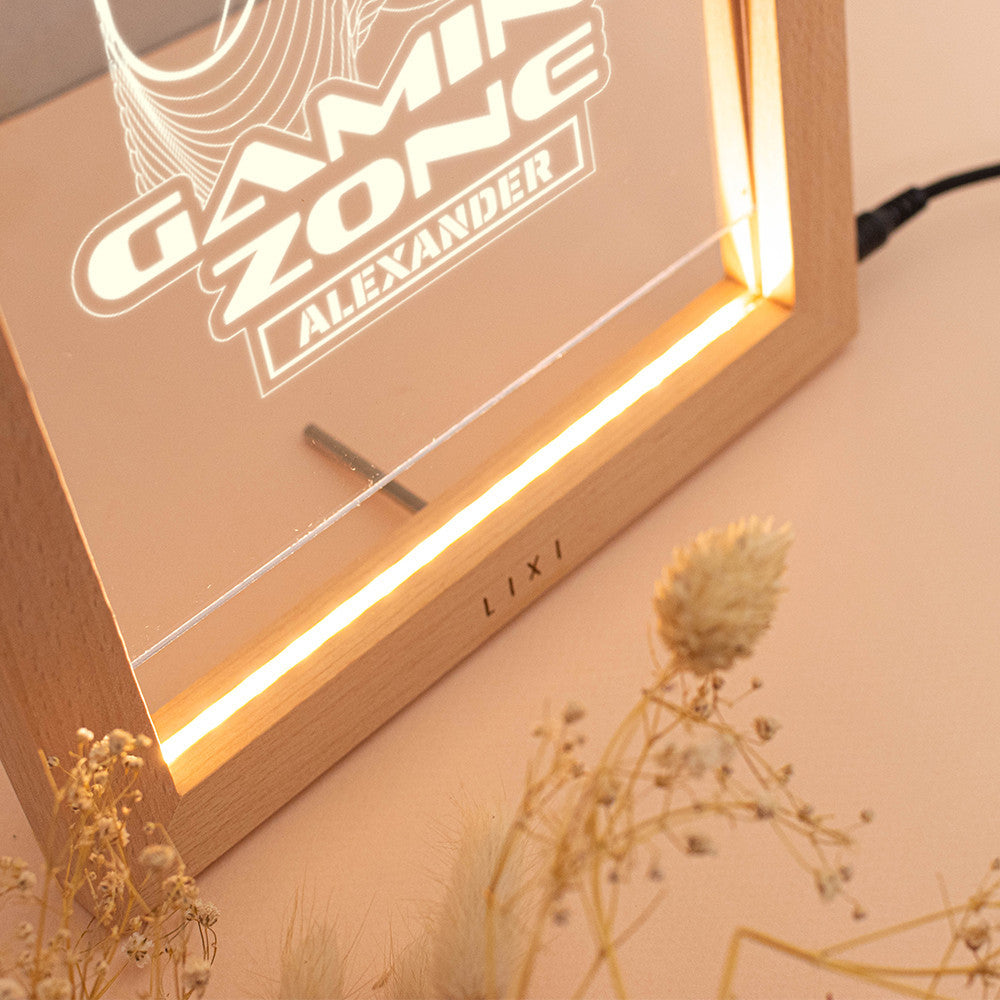 Cadre Lumineux Lixi Outline Gaming à Personnaliser - Lampe Personnalisée