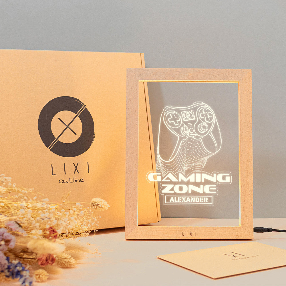 Cadre Lumineux Lixi Outline Gaming à Personnaliser - Lampe Personnalisée