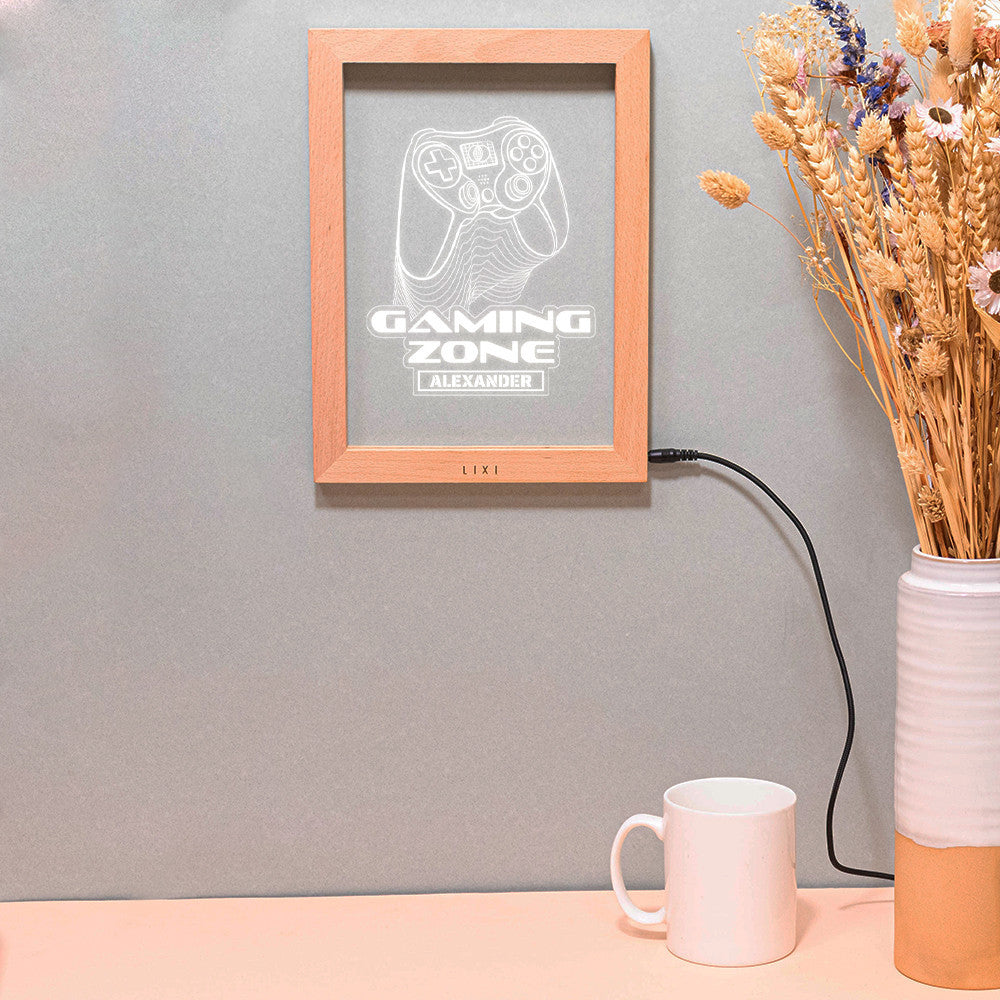 Cadre Lumineux Lixi Outline Gaming à Personnaliser - Lampe Personnalisée