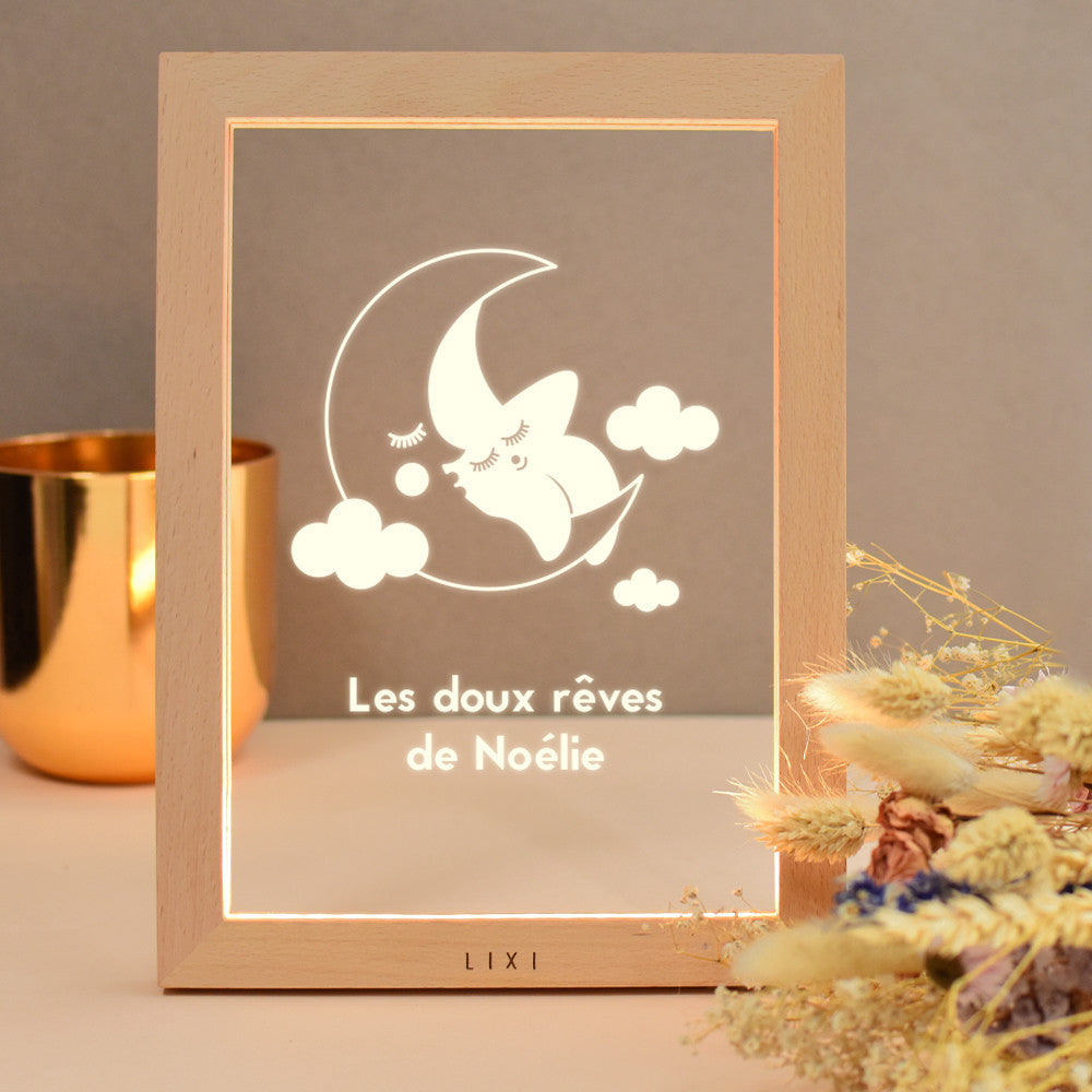 Cadre Lumineux Lixi Outline Veilleuse à Personnaliser - Plaque Lixi Personnalisée
