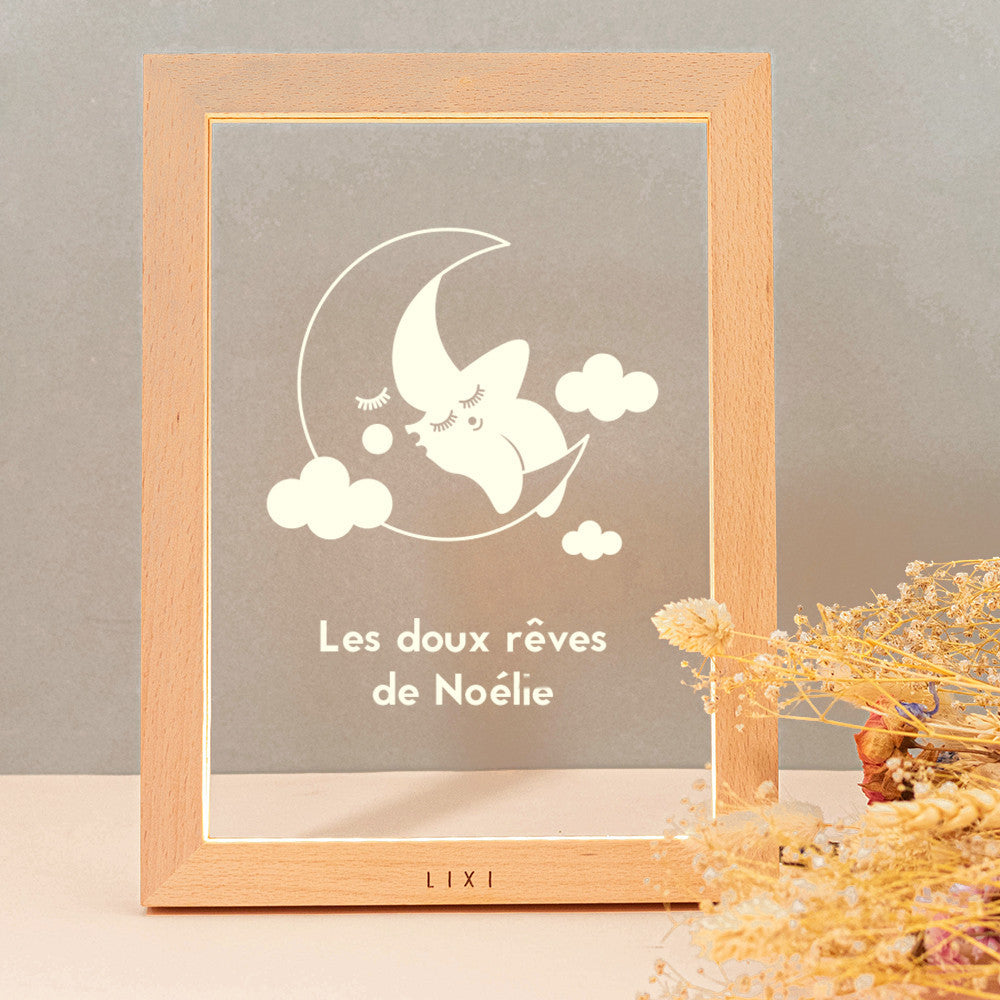 Cadre Lumineux Lixi Outline Veilleuse à Personnaliser - Plaque Lixi Personnalisée