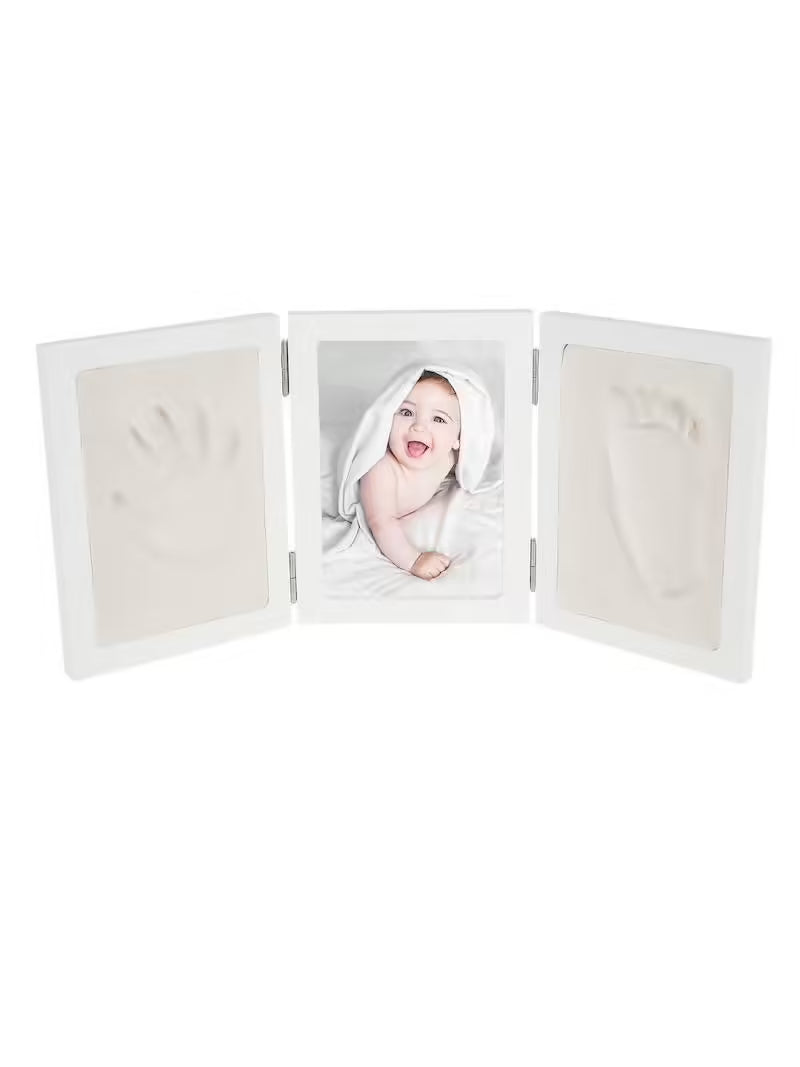 Cadre photo empreinte bébé en plâtre