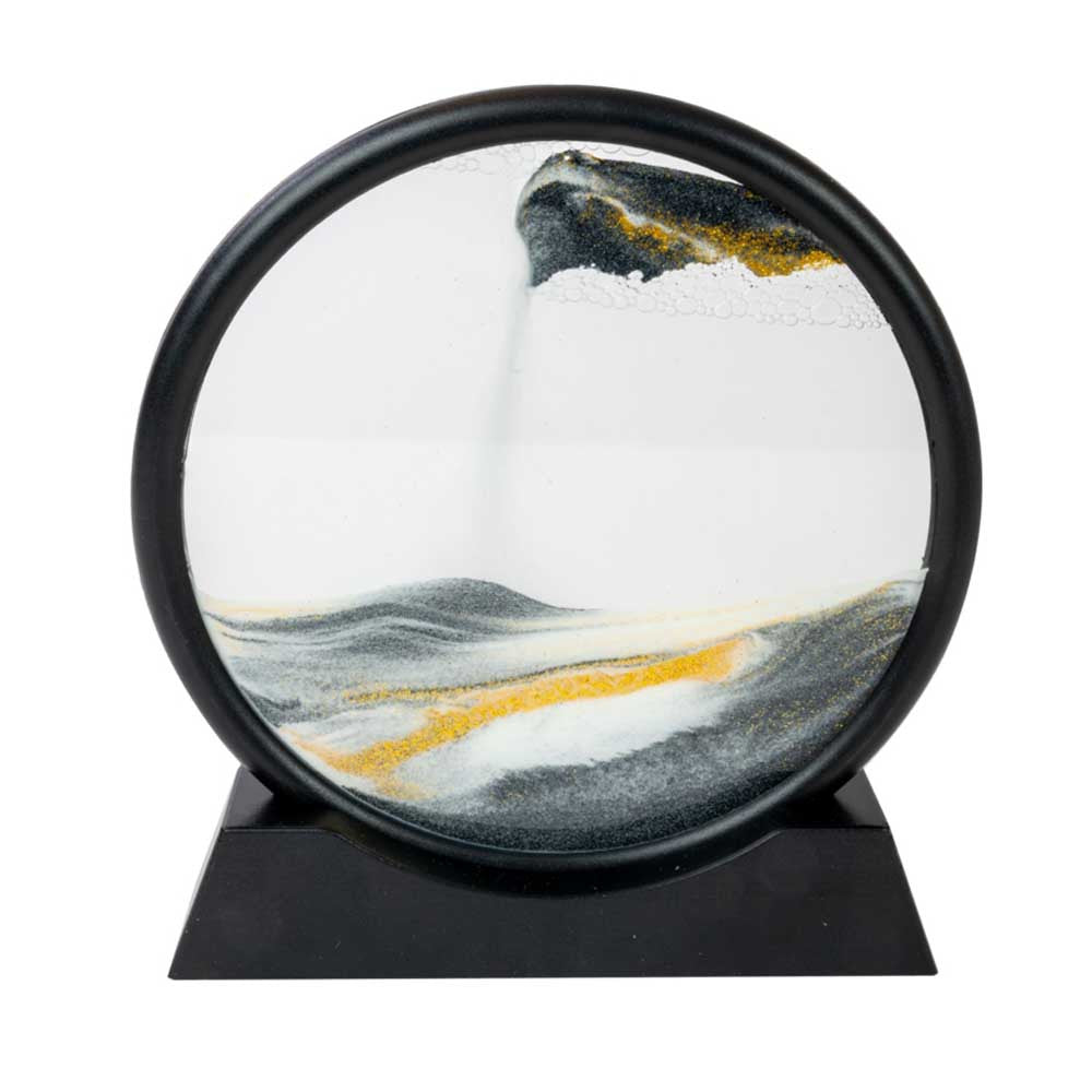 Cadre Sable Mouvant Relaxant Circulaire - Objet Déco Original