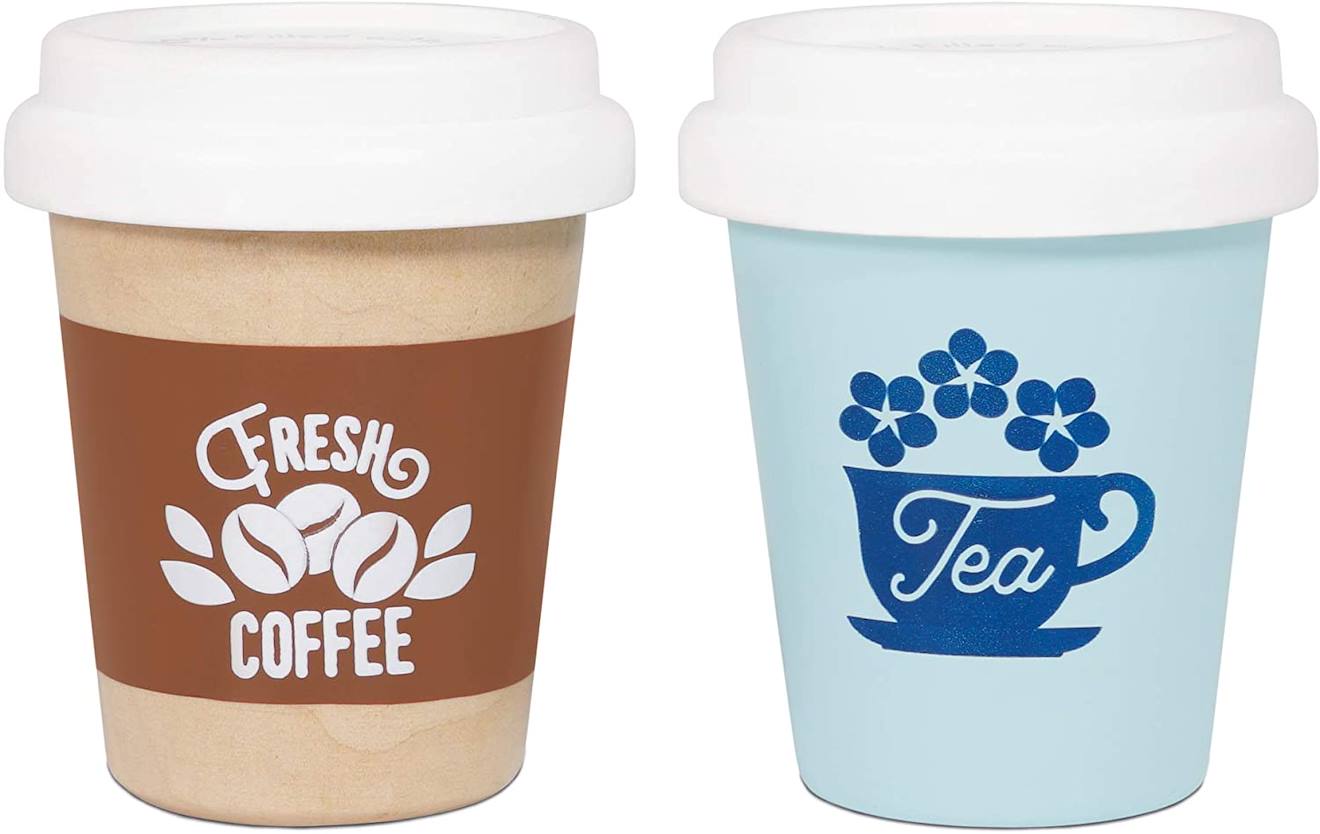 Café et thé à emporter bleu