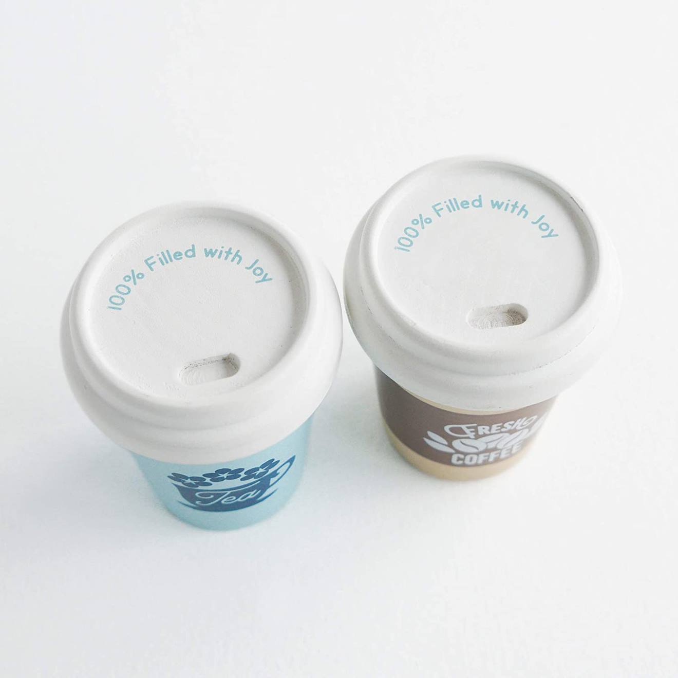 Café et thé à emporter bleu