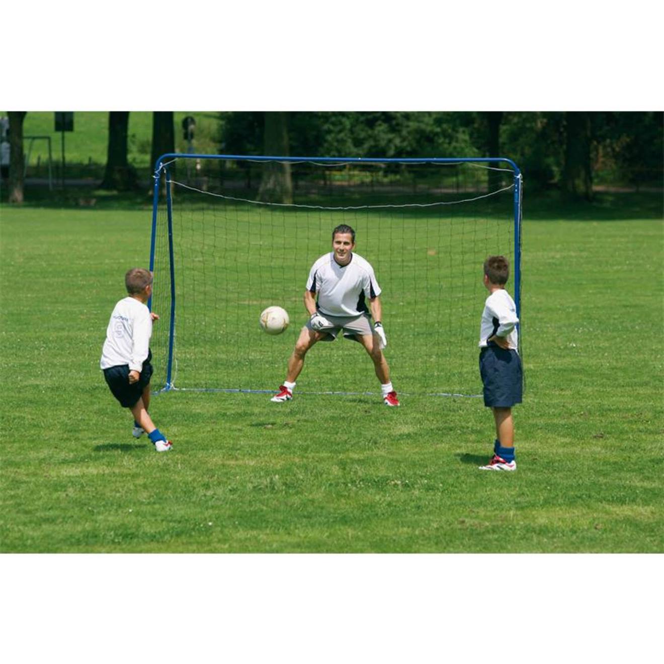 Cage de but de football XXL 300 x 200 cm bleu