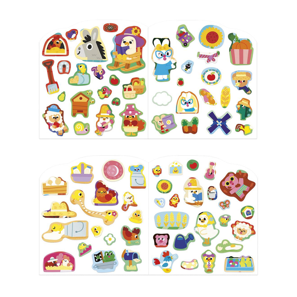 Cahier de stickers le ferme dès 18 mois multicolore