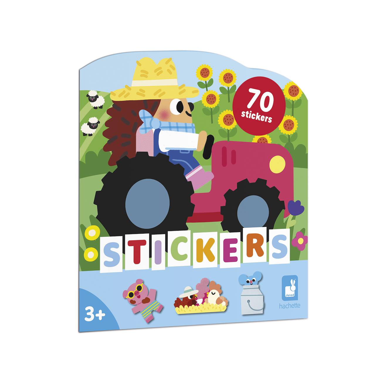 Cahier de stickers le ferme dès 18 mois multicolore