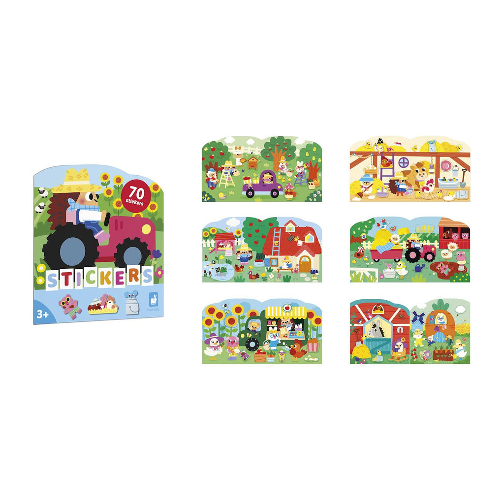 Cahier de stickers le ferme dès 18 mois multicolore