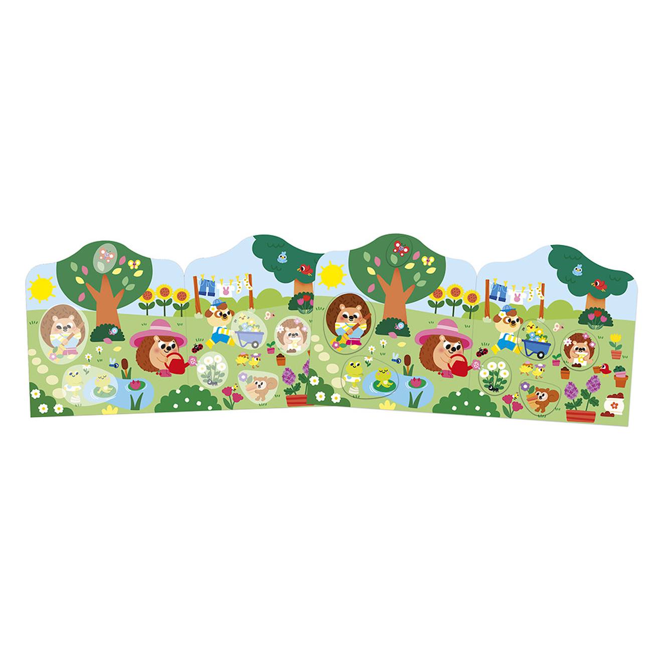 Cahier de stickers le jardin multicolore