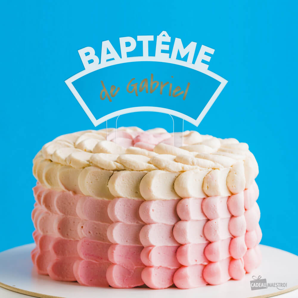 Cake Topper Baptême - Art de la Table CadoMaestro