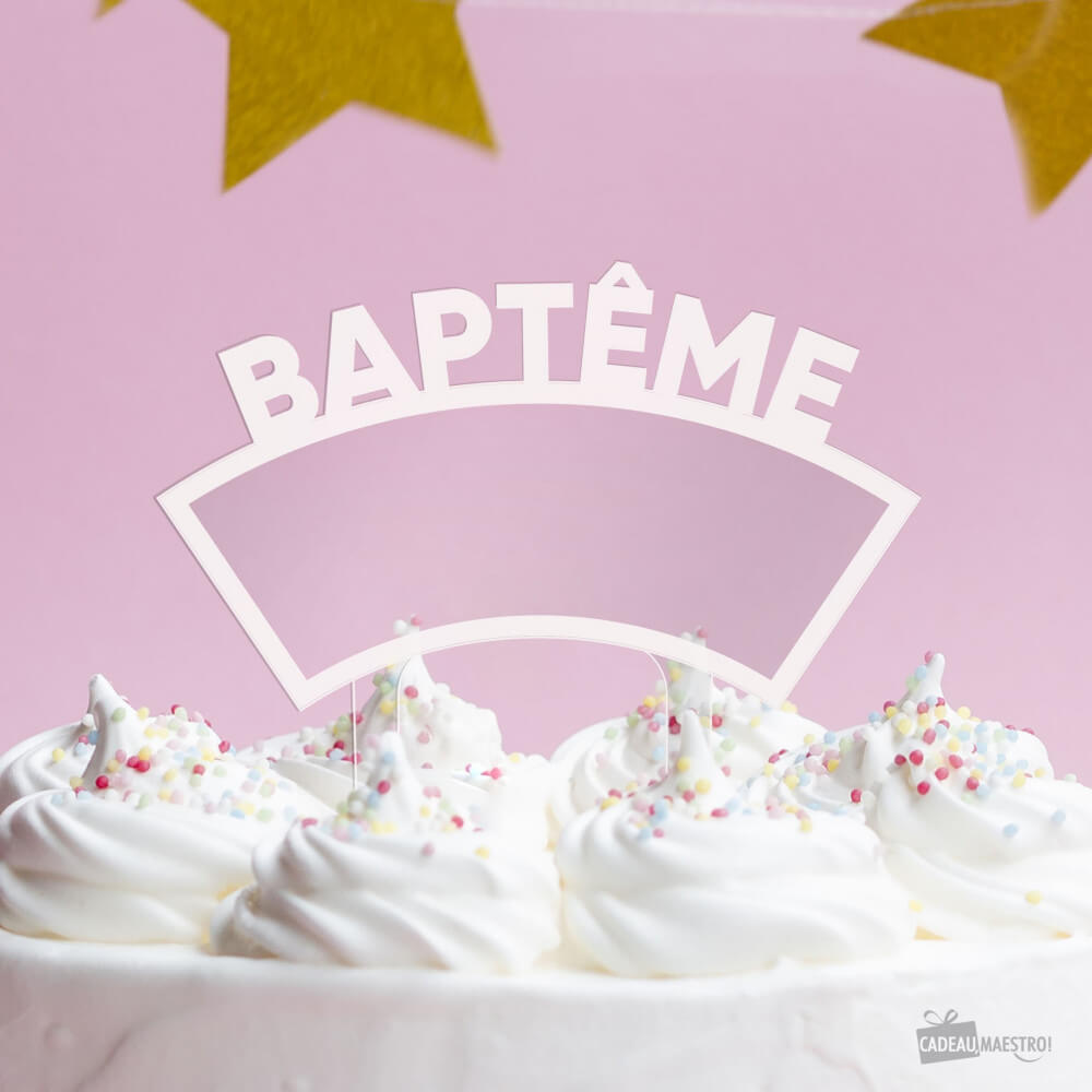 Cake Topper Baptême - Art de la Table