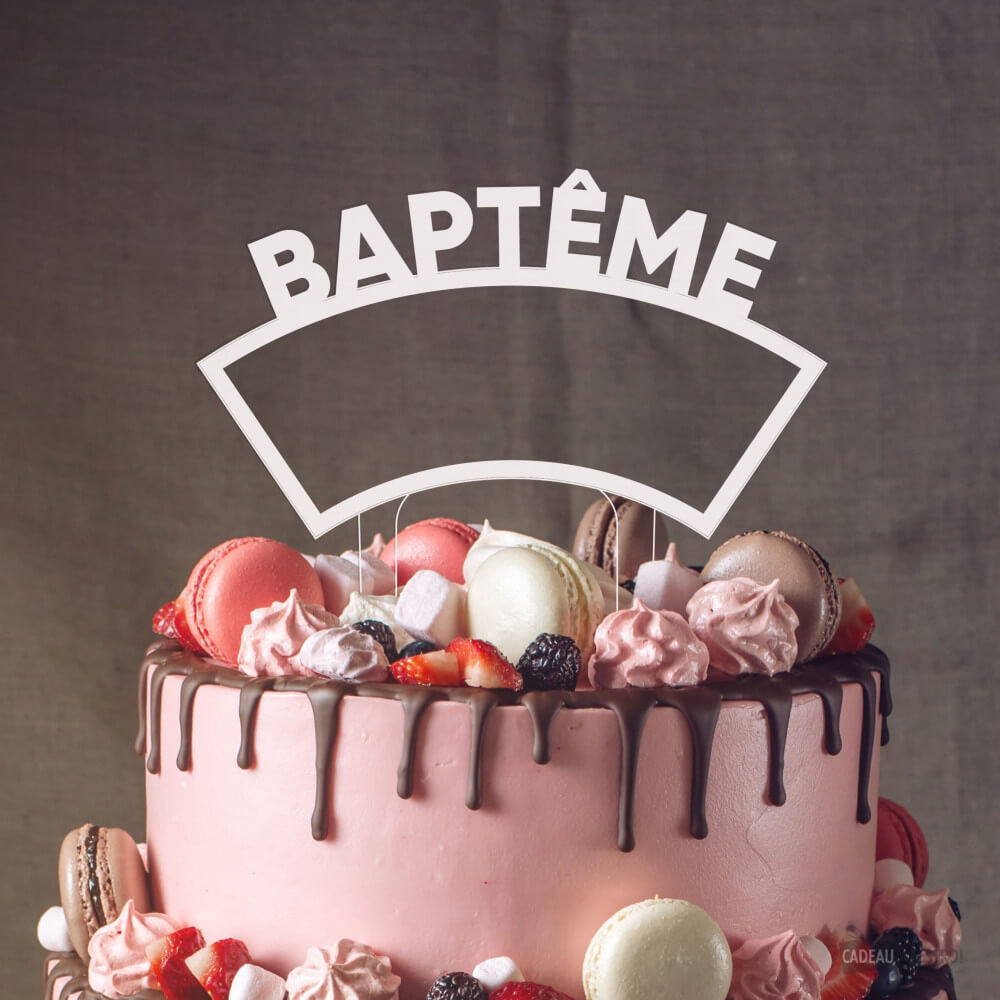 Cake Topper Baptême - Art de la Table CadoMaestro