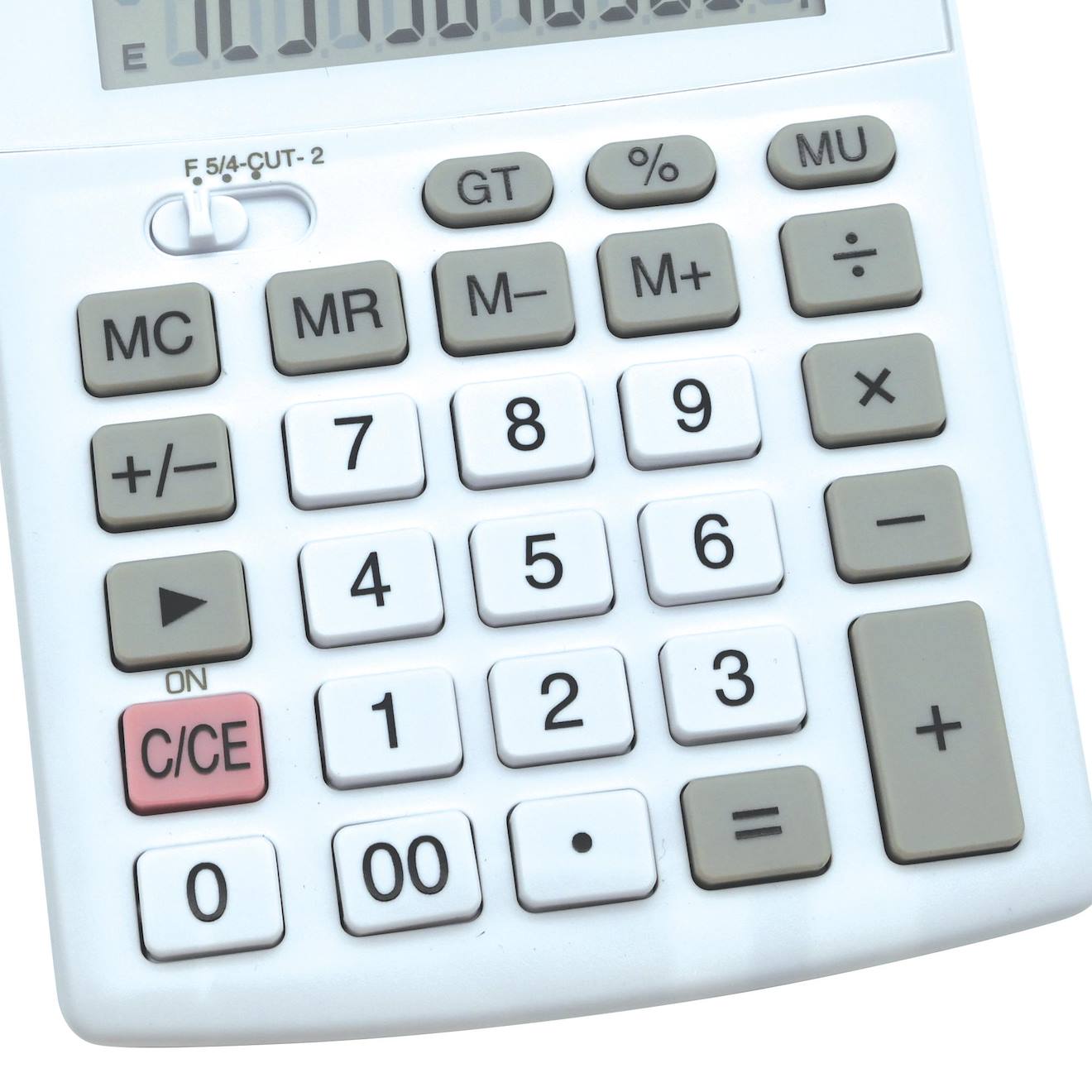 Calculatrice de bureau 12 chiffres avec double alimentation blanc