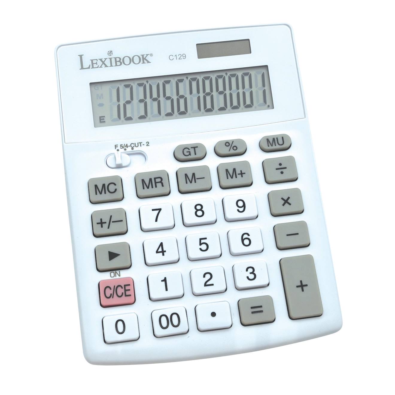 Calculatrice de bureau 12 chiffres avec double alimentation blanc