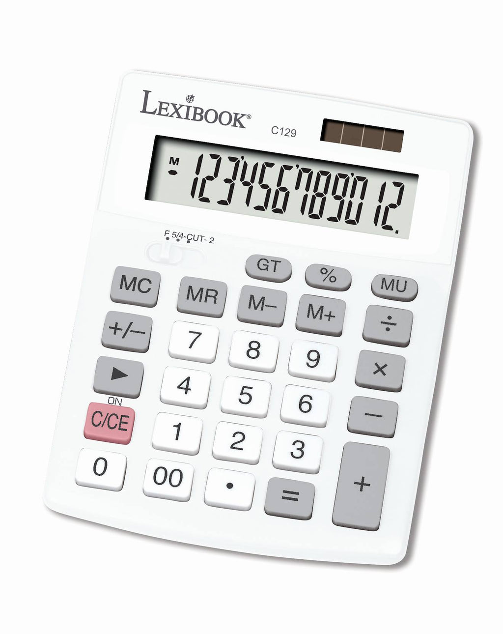 Calculatrice de bureau 12 chiffres avec double alimentation blanc