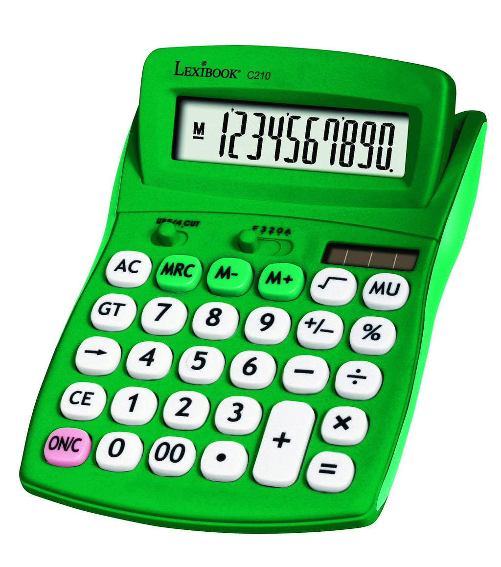 Calculatrice de bureau verte 10 chiffres vert