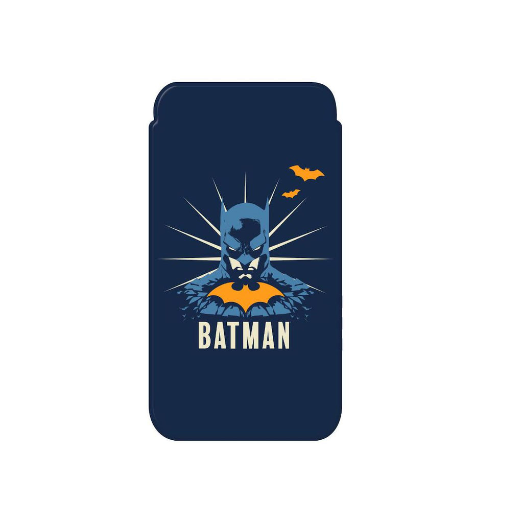 Calculatrice de poche Batman avec couvercle de protection, fonctions classiques et évoluées, à piles et solaire bleu