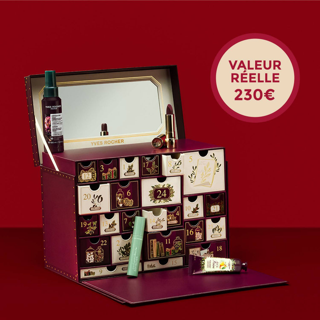 Calendrier de l'Avent Yves Rocher Premium 2026 ouvert, valeur réelle 230 €