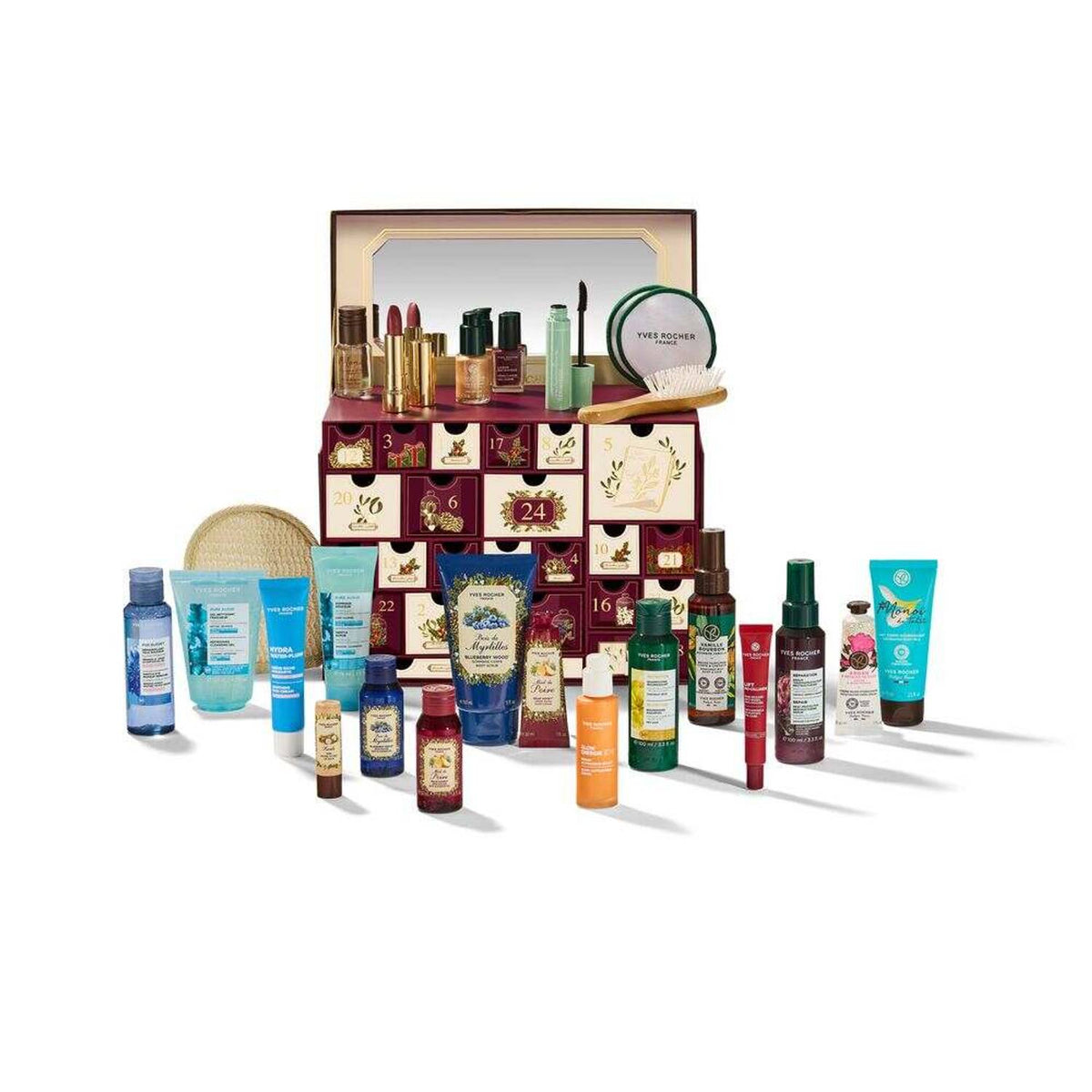 Contenu du calendrier de l'Avent Yves Rocher Premium 2026 : 24 surprises