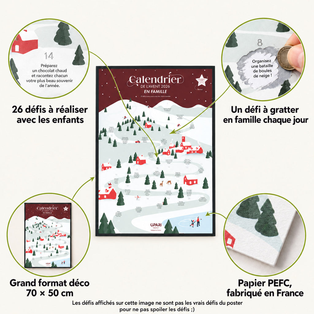 Calendrier de l'Avent à gratter en famille 2026 Opari – photo 6