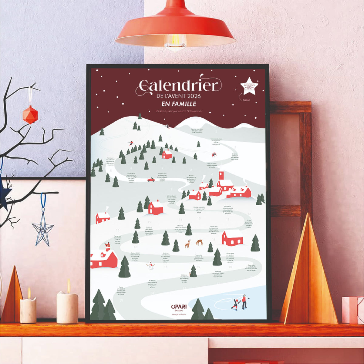Calendrier de l'Avent à gratter en famille 2026 Opari