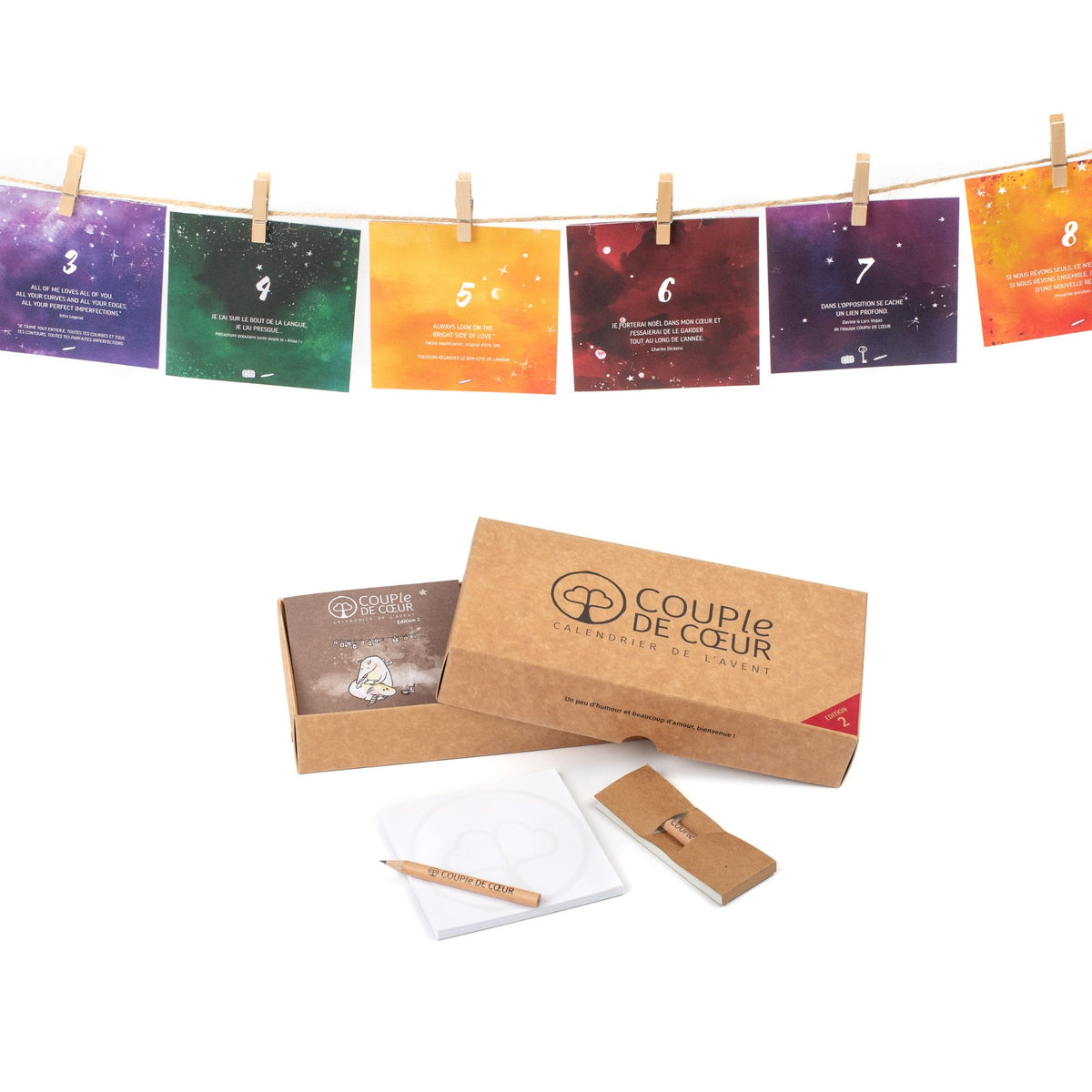 Calendrier de l'Avent COUPle DE CŒUR 2 – activités pour couples
