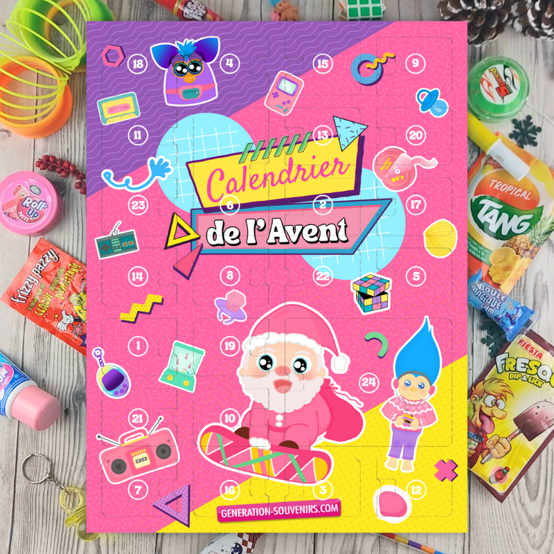 Calendrier de l’Avent Rétro 2025 – Bonbons & Jouets des Années 80-90 - Génération Souvenirs