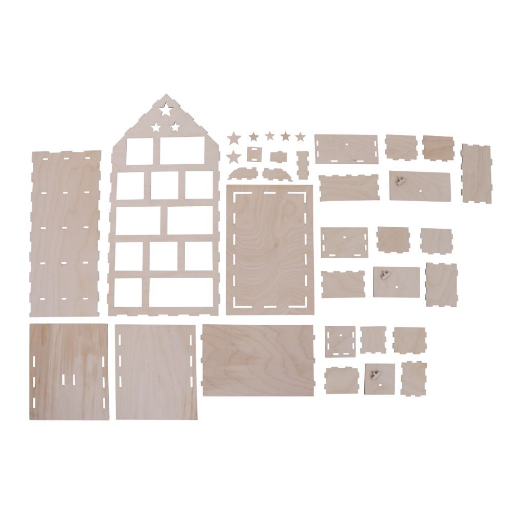 Calendrier de l'Avent en bois DIY Rayher – maison à monter soi-même