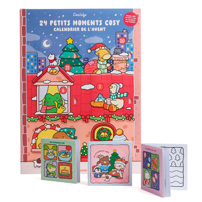 Calendrier de l'Avent Coco Wyo Doux et Cosy – 24 mini-livres à colorier – photo 2