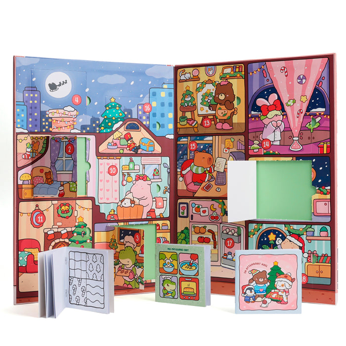 Calendrier de l'Avent Coco Wyo Doux et Cosy – 24 mini-livres à colorier – photo 3