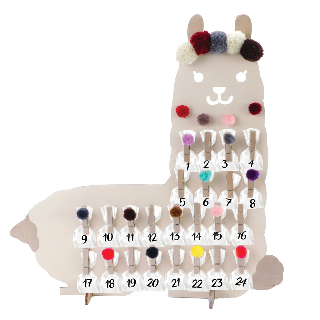 Calendrier de l'Avent lama en bois à remplir – Mes courses en vrac