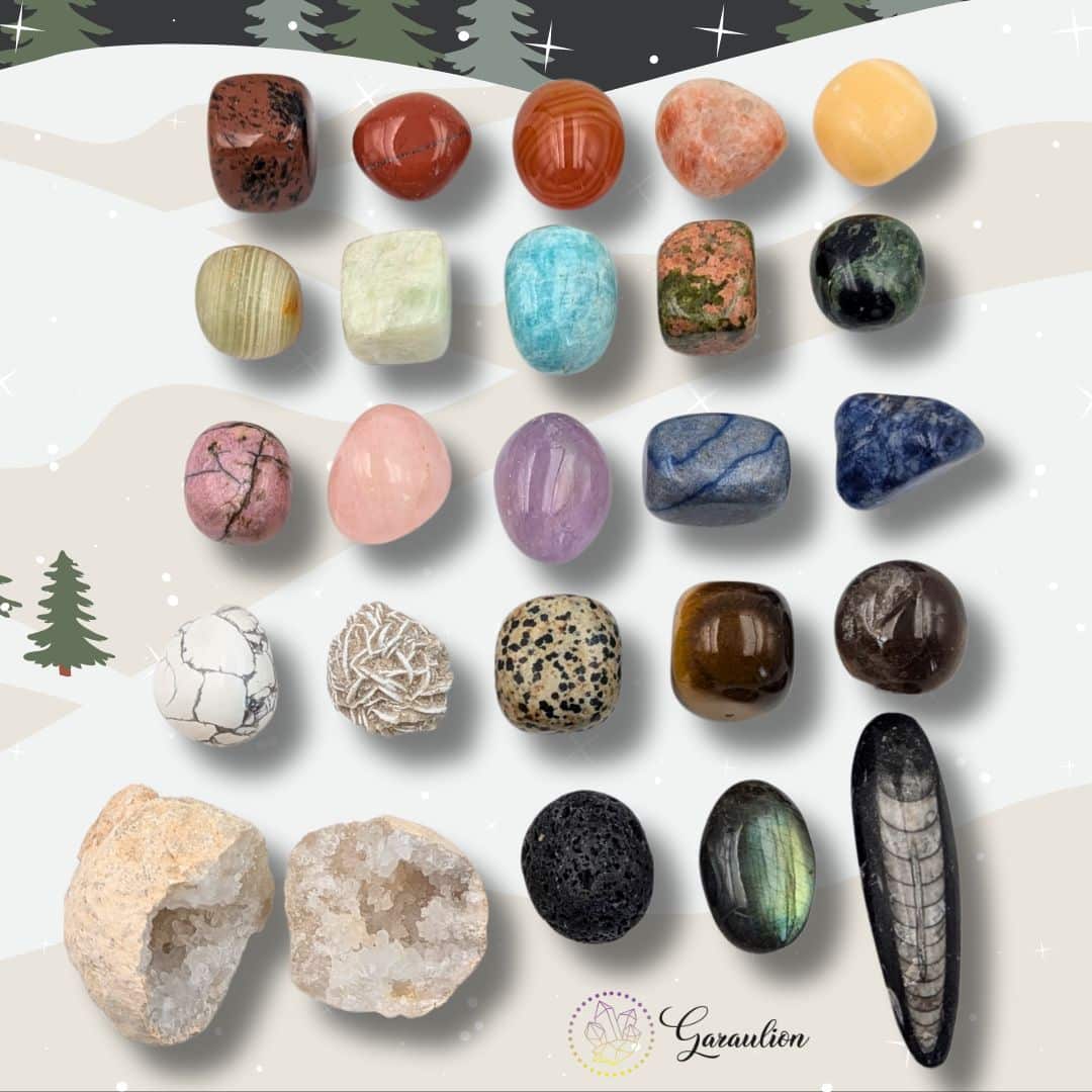 Calendrier de l'Avent Garaulion Lithothérapie 2026 – 24 pierres naturelles – photo 2