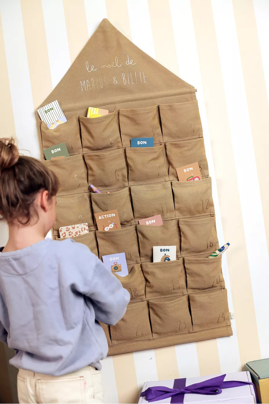 Calendrier de l’Avent en tissu personnalisé Désiré – Petit Picotin