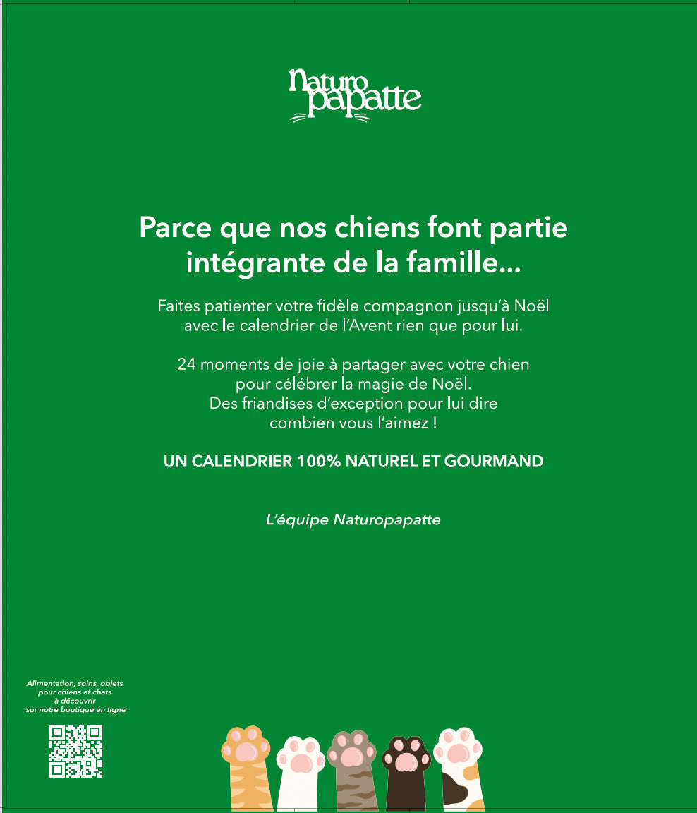 Calendrier de l'Avent pour chien Naturopapatte – 24 friandises naturelles – photo 1