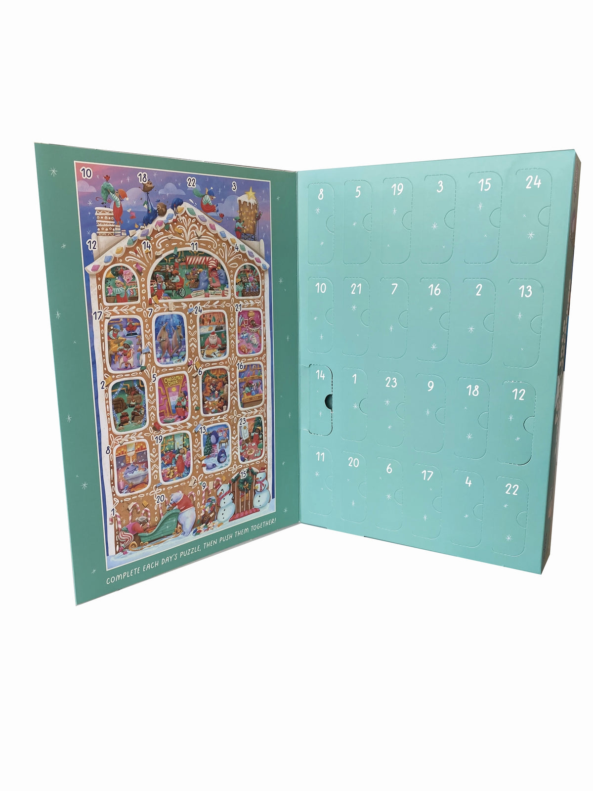 Calendrier de l'Avent puzzle Professor Puzzle – Atelier du Père Noël, 24 puzzles