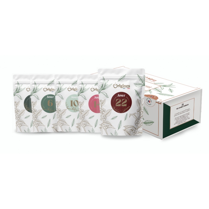 Calendrier de l'Avent Origines Tea & Coffee – Thés et infusions bio, 240 tasses – photo 2