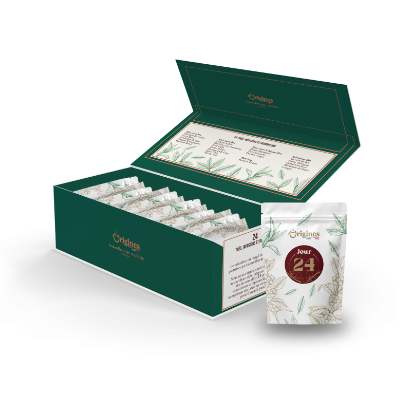 Calendrier de l'Avent Origines Tea & Coffee – Thés et infusions bio, 240 tasses – photo 3