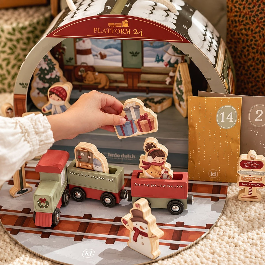Calendrier de l’Avent Little Dutch 2026 – Train de Noël à fabriquer – photo 1