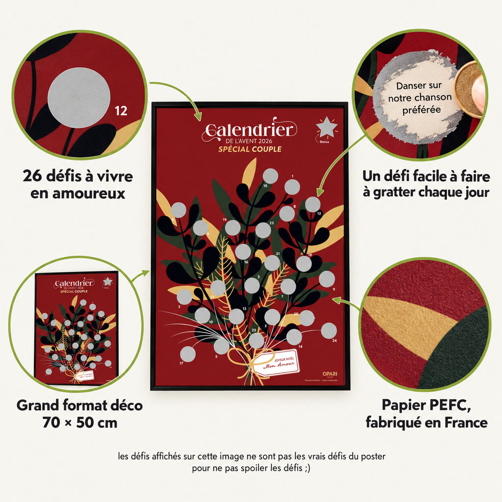 Calendrier de l'Avent Opari 2026 défis à deux à gratter – photo 6
