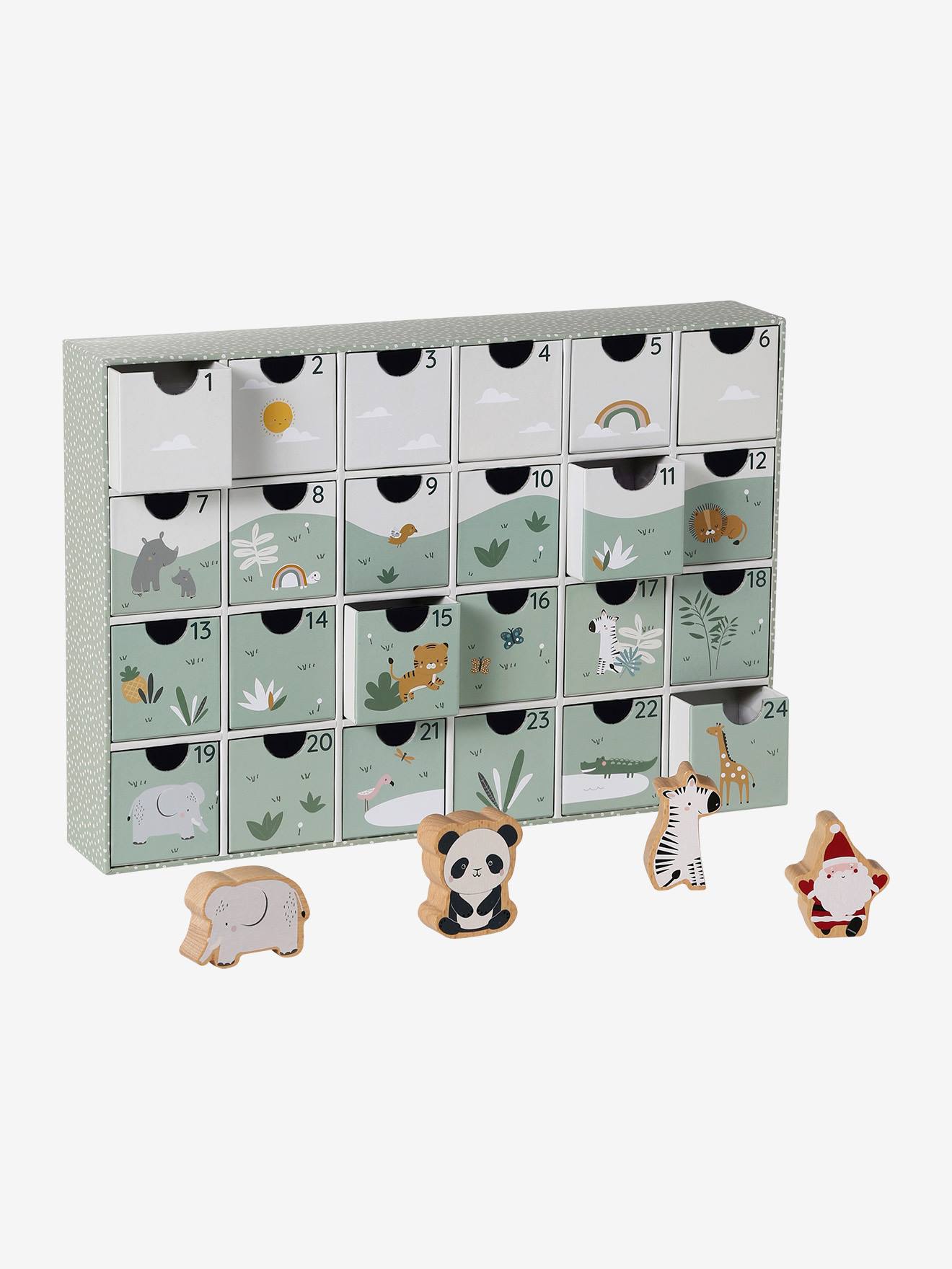 Calendrier de l'avent avec jouets en bois FSC tanzanie