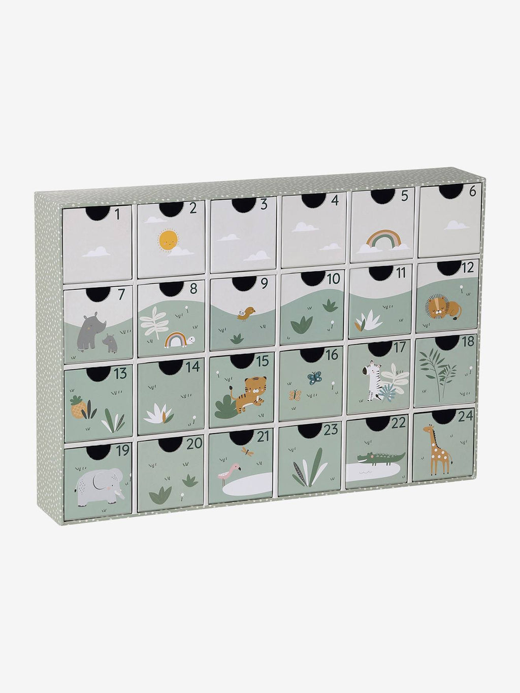 Calendrier de l'avent avec jouets en bois FSC tanzanie