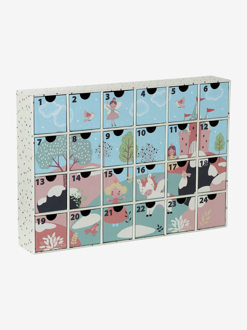 Calendrier de l'avent avec jouets en bois FSC princesse