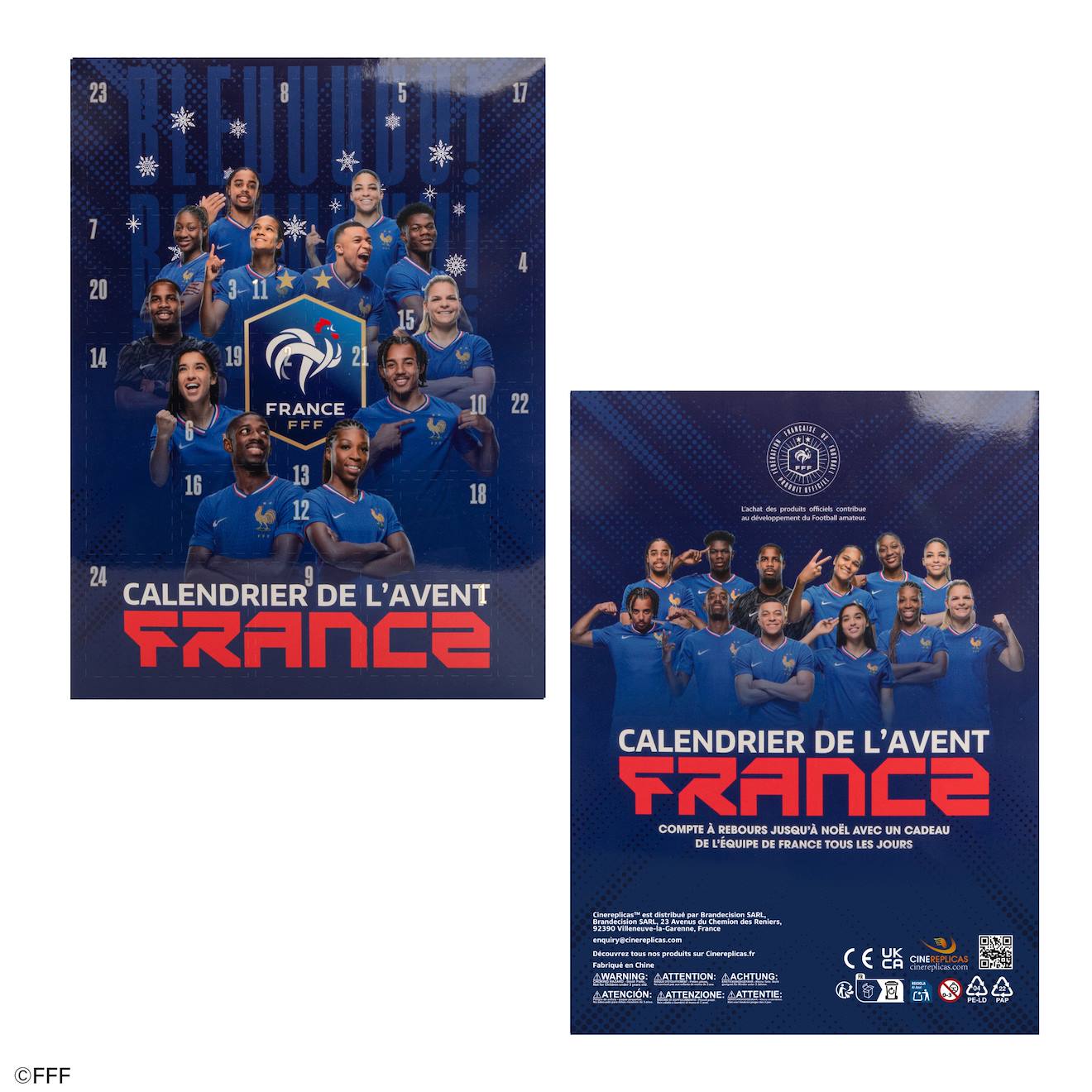 Calendrier de L'avent Équipe de France de Football 2025 Bleu