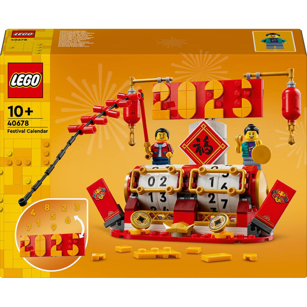 Calendrier des fêtes iconic - 40678 set de construction incluant un bateau-dragon multicolore